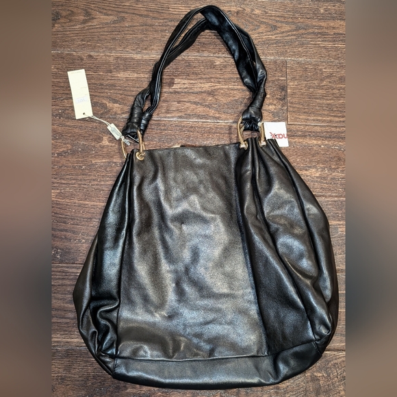 NWT Marco Buggiani Leather and Leopard Print Hide Hobo Shoulder Bag - Picture 7 of 9